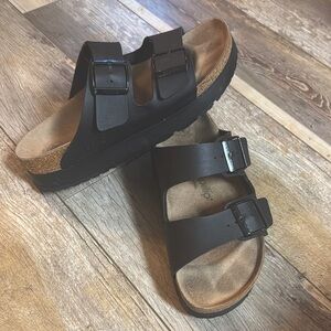 Birkenstock Papillio By Birkenstock Arizona Platform Slide Sandal- size 41